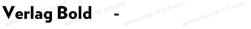 Verlag Bold 普通字体转换